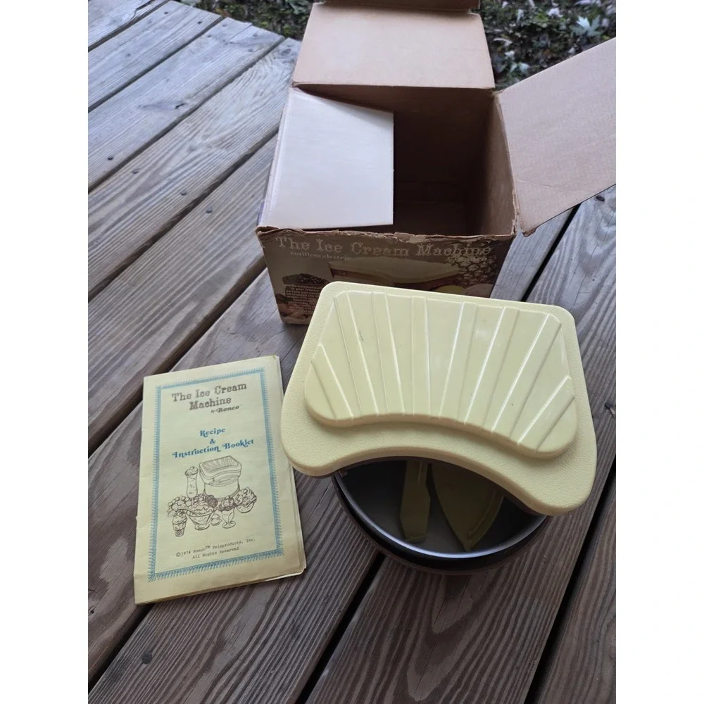 Vintage Ice Cream Machine By Ronco‎ 1970s Electric Maker